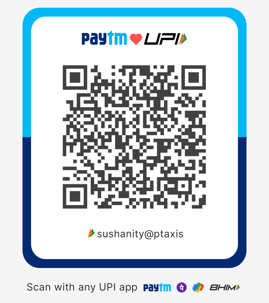 Paytm QR code for donating to url.sushant.cc